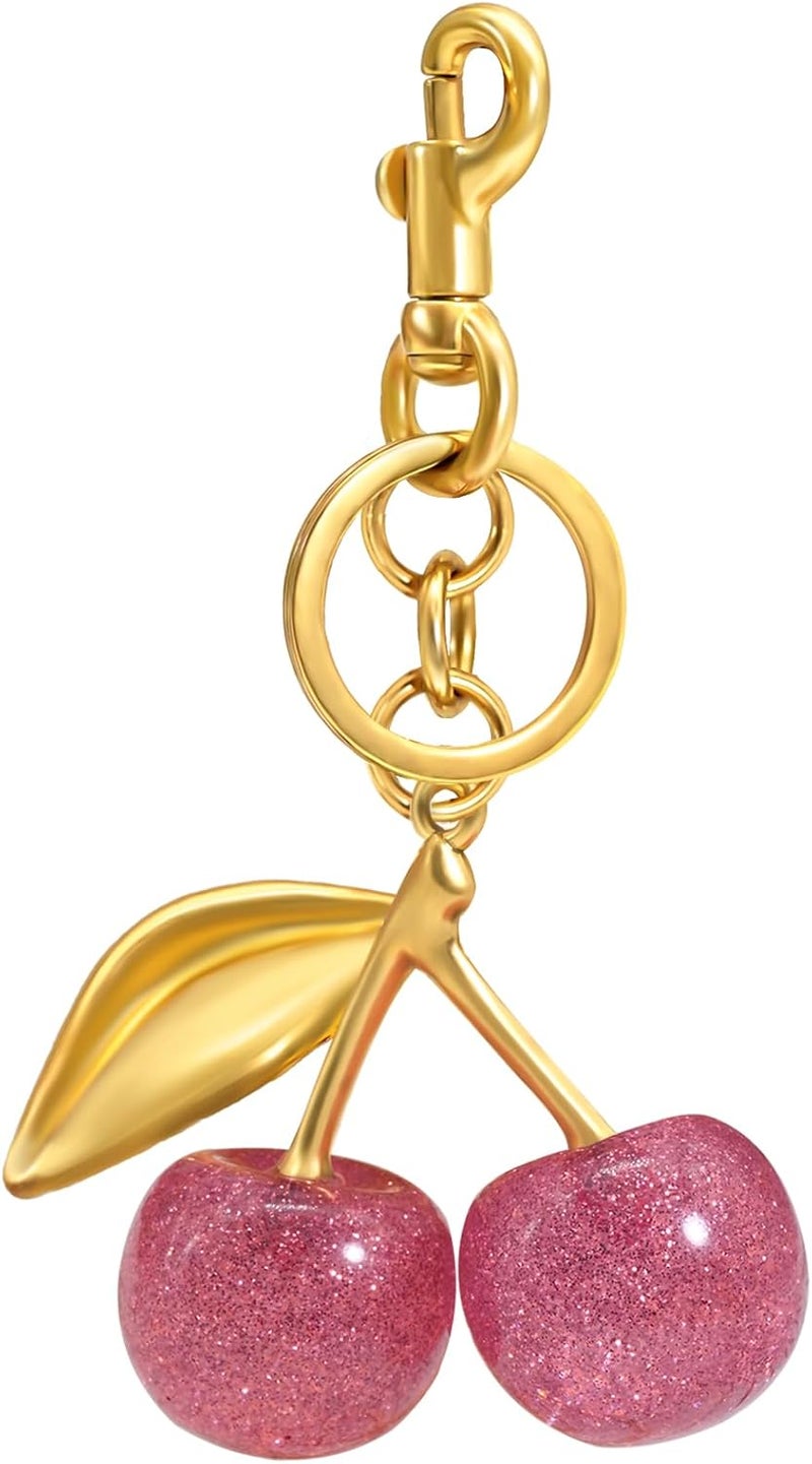nylry Cherry Keychain & Bag Charm - Cute Cherry Accessories for Women - Gift - Image 1